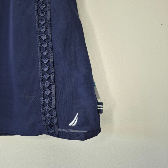 NWT Nautica Baby Girls Navy Nautical Sailor Dress Size 6/9 M - Picture 2 of 11